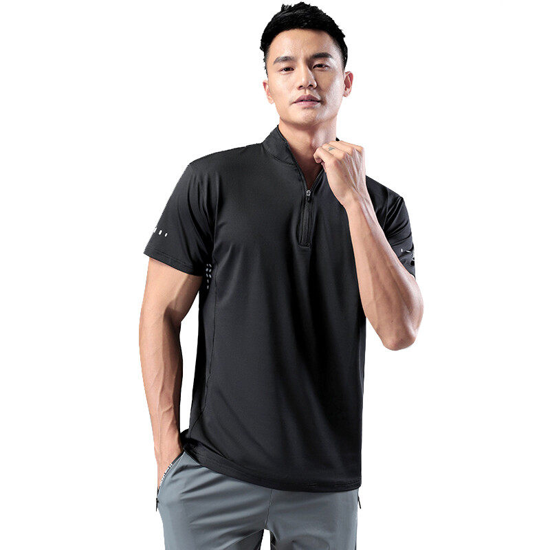 Men's Half Zipper T-shirt With Quick Dry
