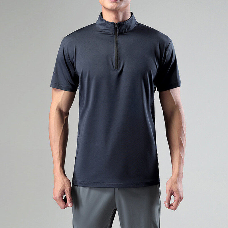 Men's Half Zipper T-shirt With Quick Dry