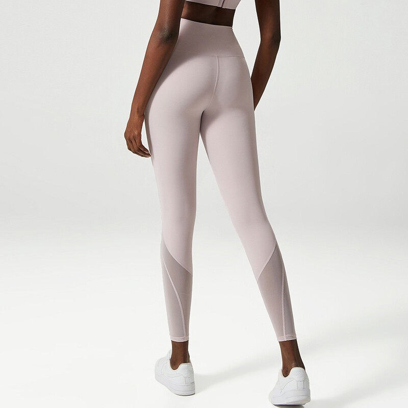 Ladies' Sports Yoga Leggings Breathable And Mesh on Bottom