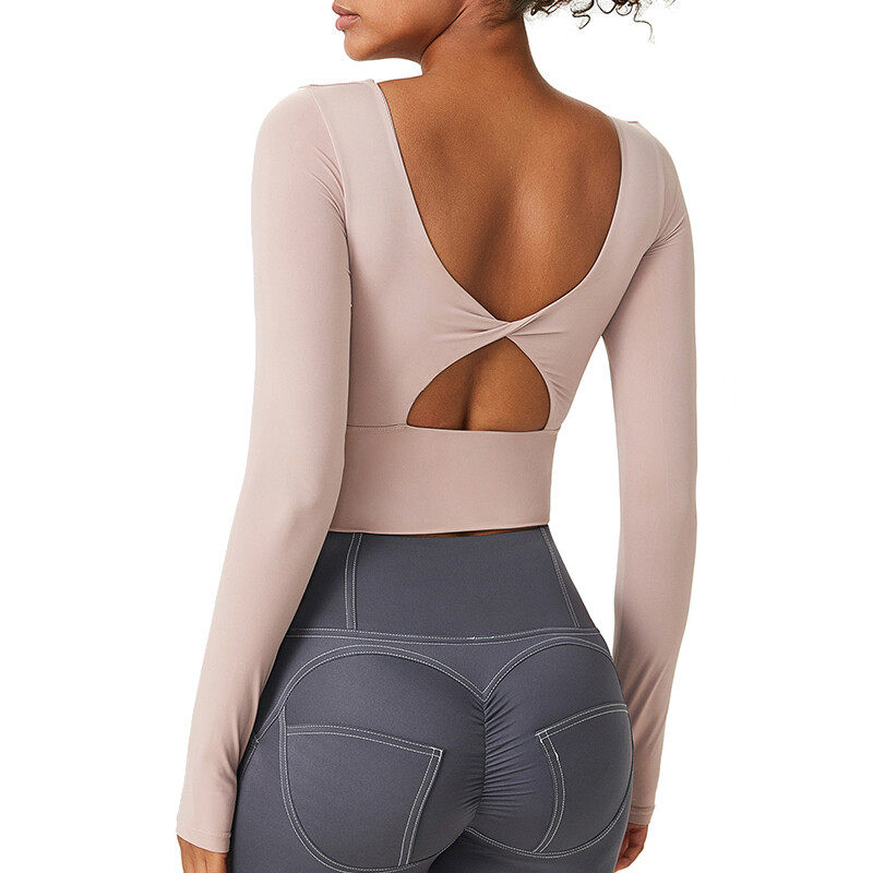 Ladies' Sports  Close-Fitting   Cut out Back Top