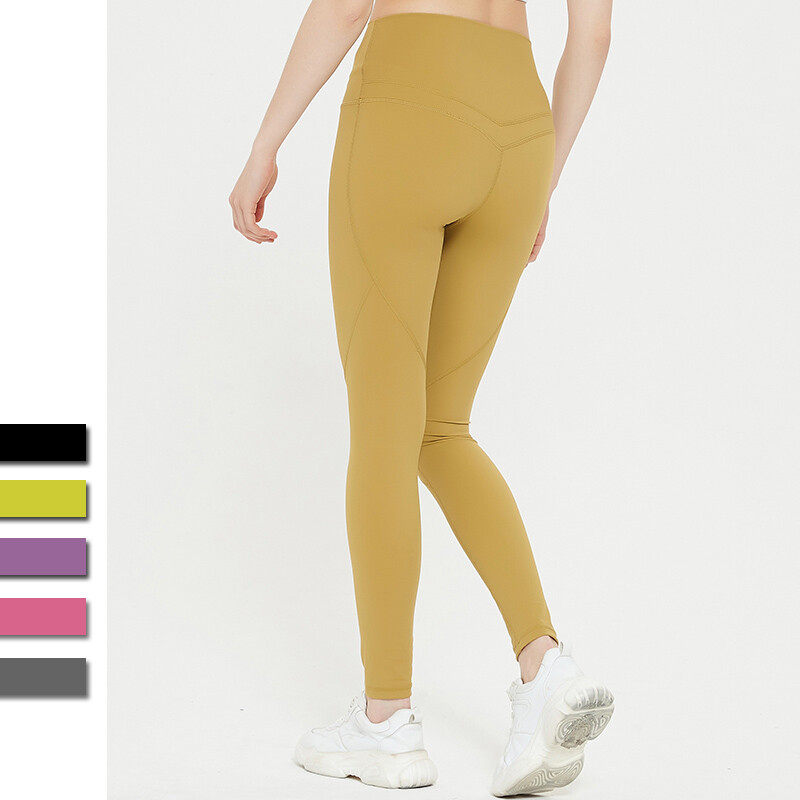 Ladies' Sports Yoga Leggings With Phone Pockets on Side