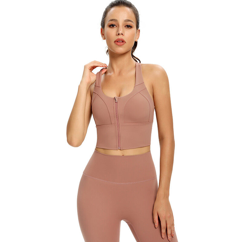 Ladies' Zopper Up  Sports Bra