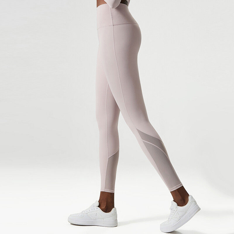 Ladies' Sports Yoga Leggings Breathable And Mesh on Bottom
