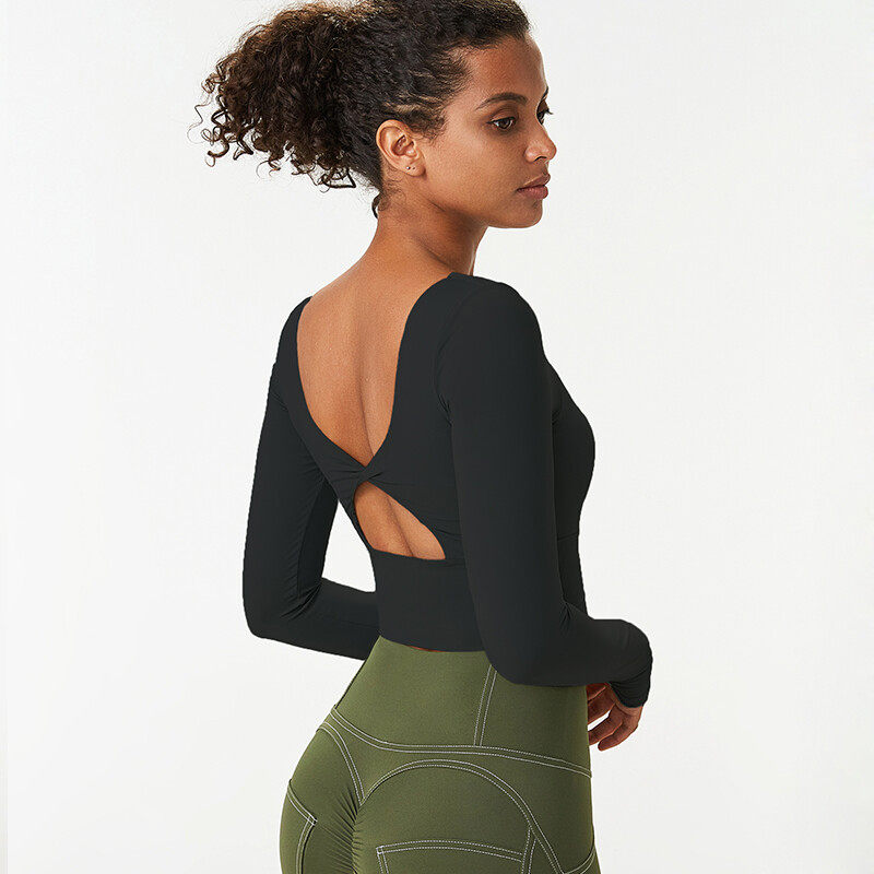 Ladies' Sports  Close-Fitting   Cut out Back Top