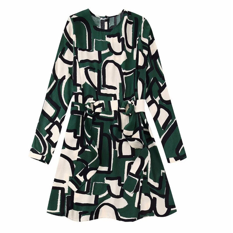 Allover Print Casual Dress