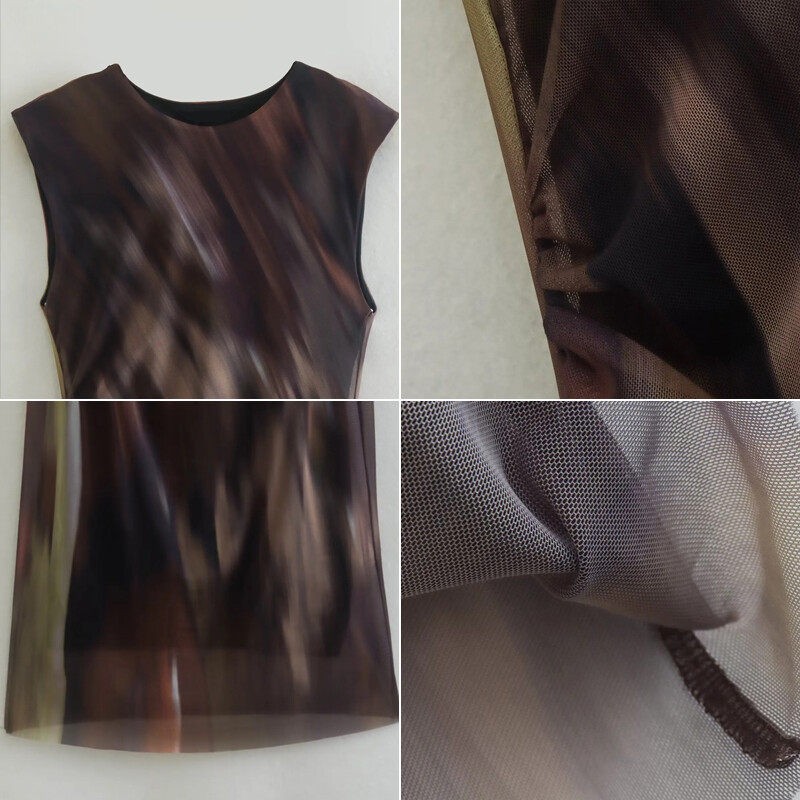 Sleeveless Casual Maxi Dress With Tie-Dye