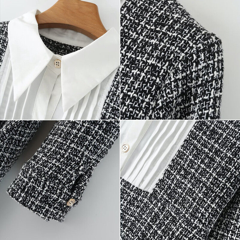 Long Sleeve with Shirt collar Jumper Dress