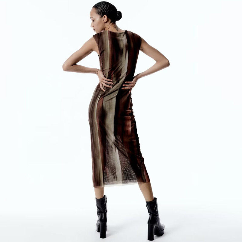 Sleeveless Casual Maxi Dress With Tie-Dye