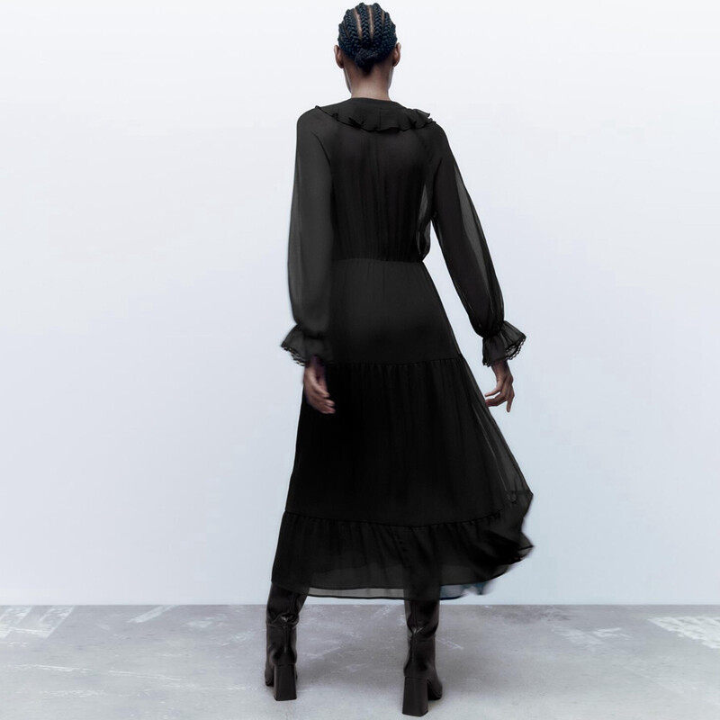 Botik V Neck Maxi Dress