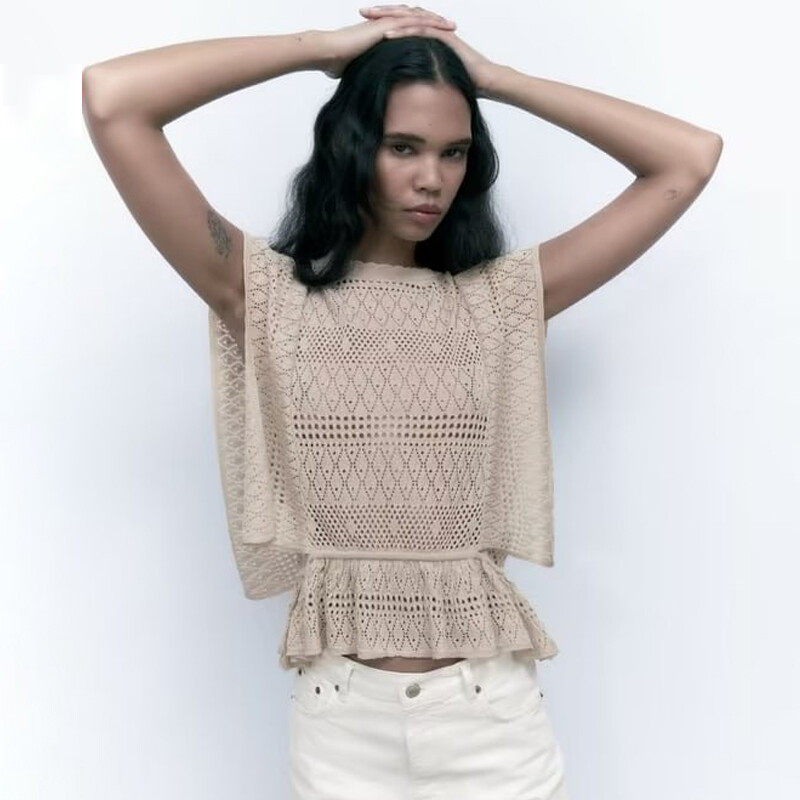 Crochet Short Sleeve Top