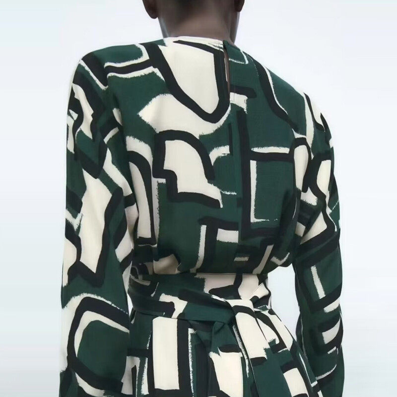 Allover Print Casual Dress