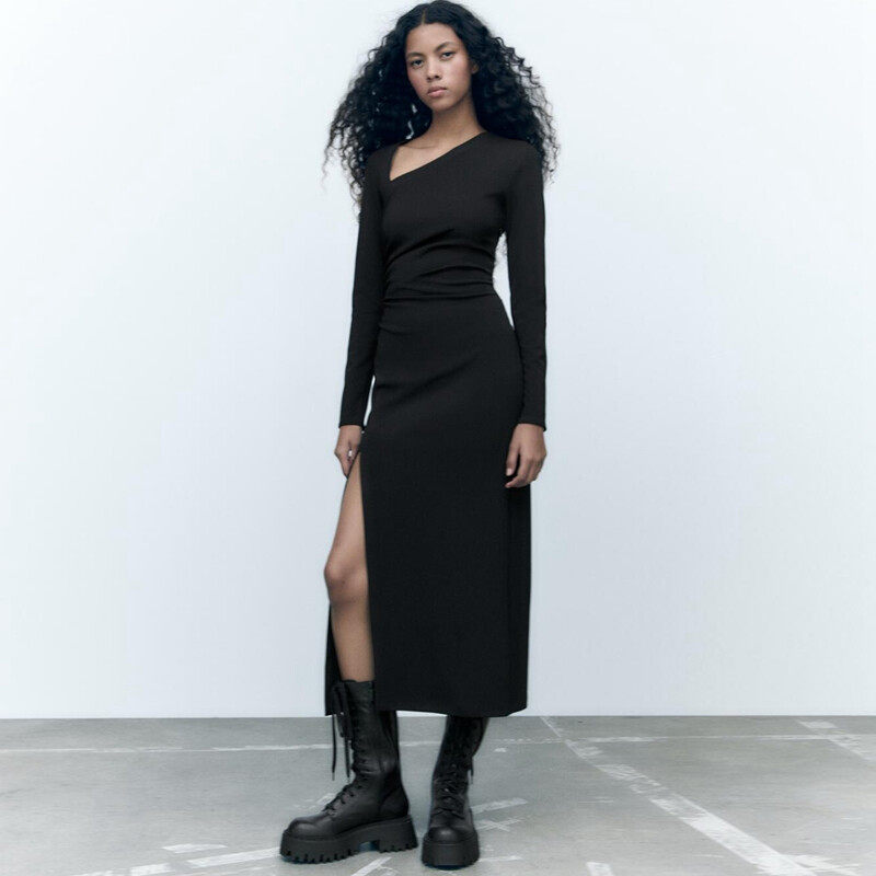 Side Slit Casual Dress