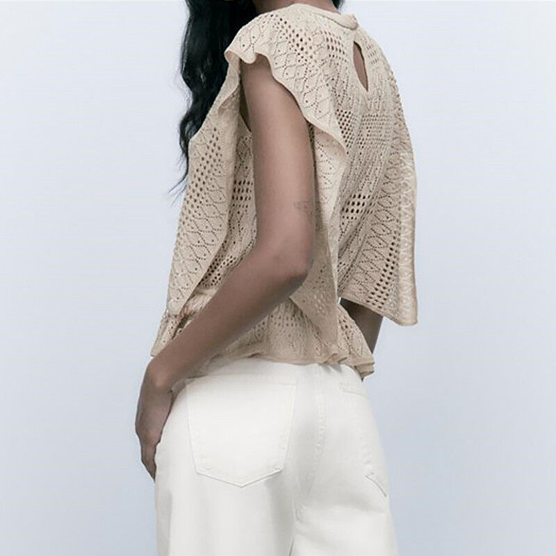 Crochet Short Sleeve Top