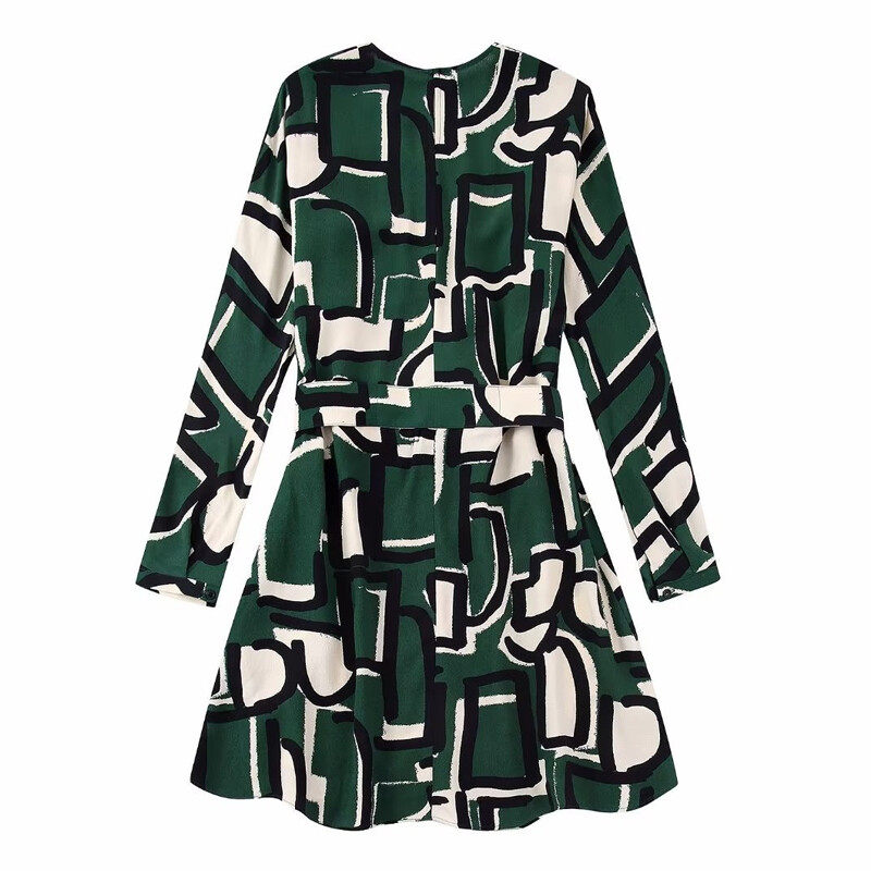 Allover Print Casual Dress