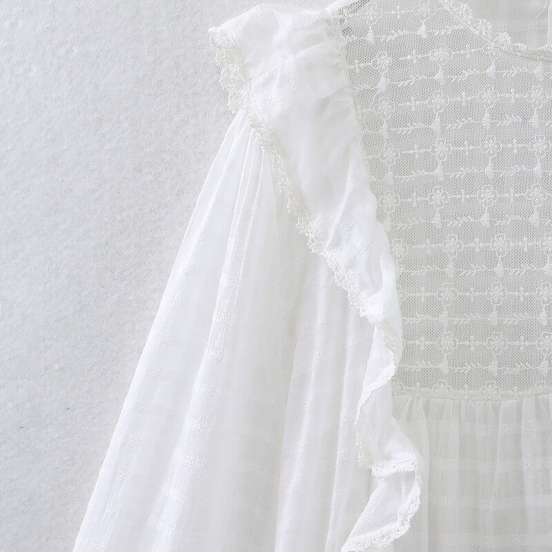 Embroider Fabric Casual Blouse