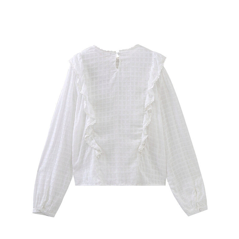 Embroider Fabric Casual Blouse
