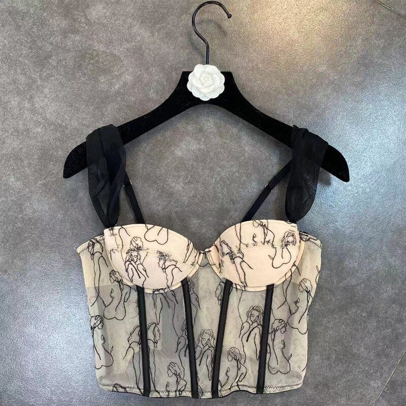 Lace Corset With Print