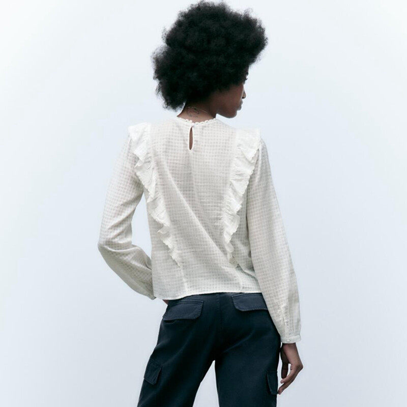 Embroider Fabric Casual Blouse