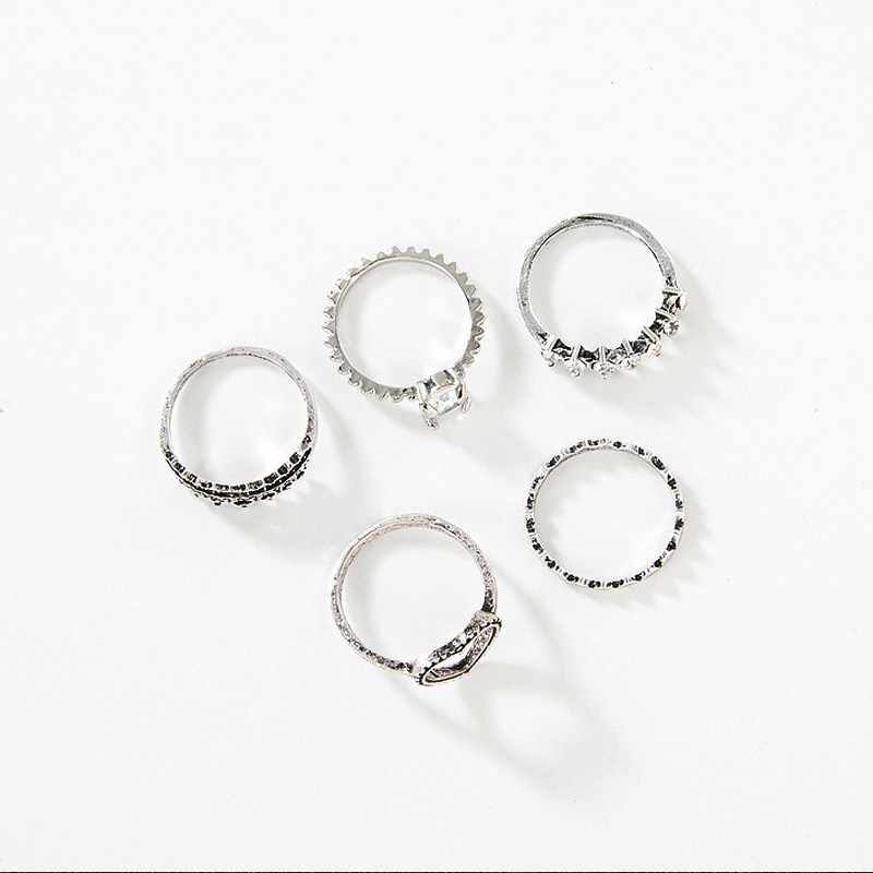 Vintage Love flower diamond ring 6-piece set