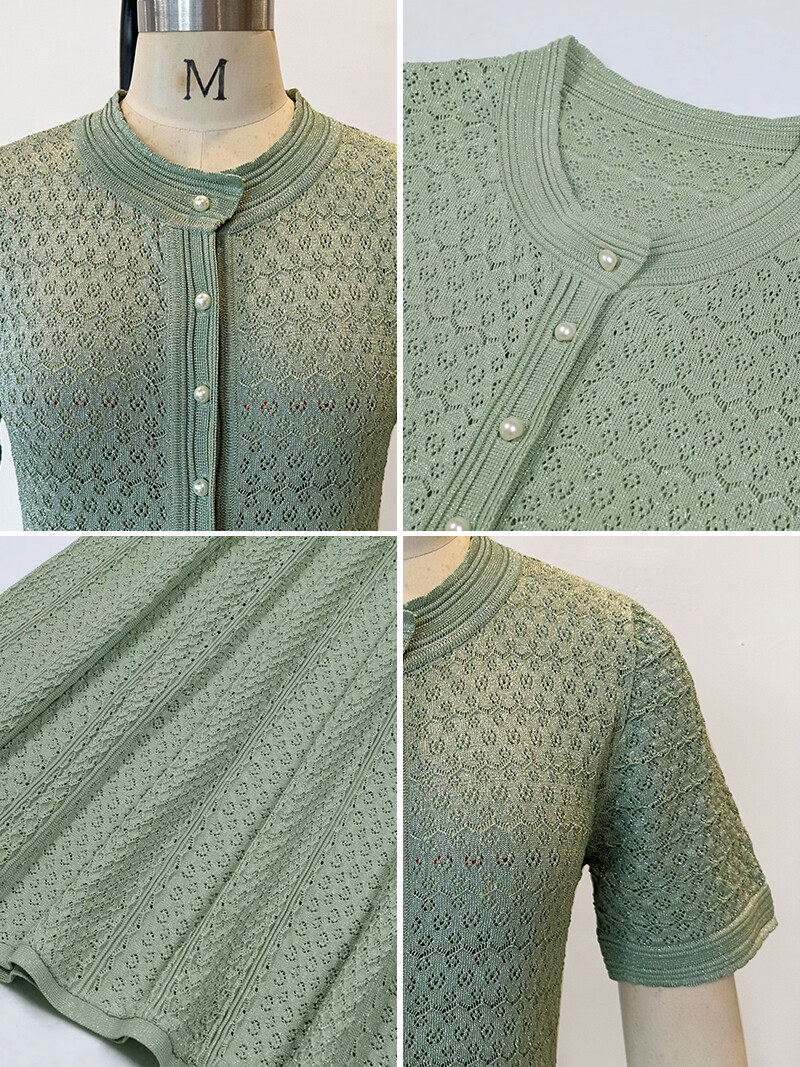 Openwork woven long dress