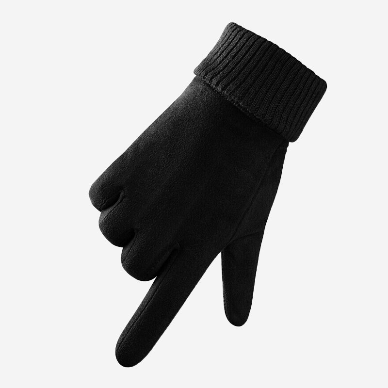 Suede thick warm non-slip gloves
