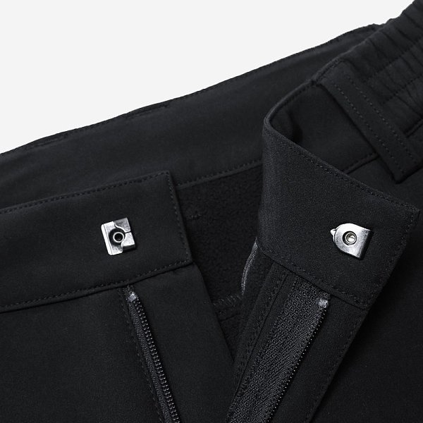 Black plus velvet padded hiking pants