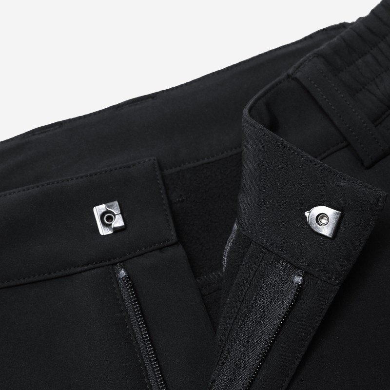 Black plus velvet padded hiking pants