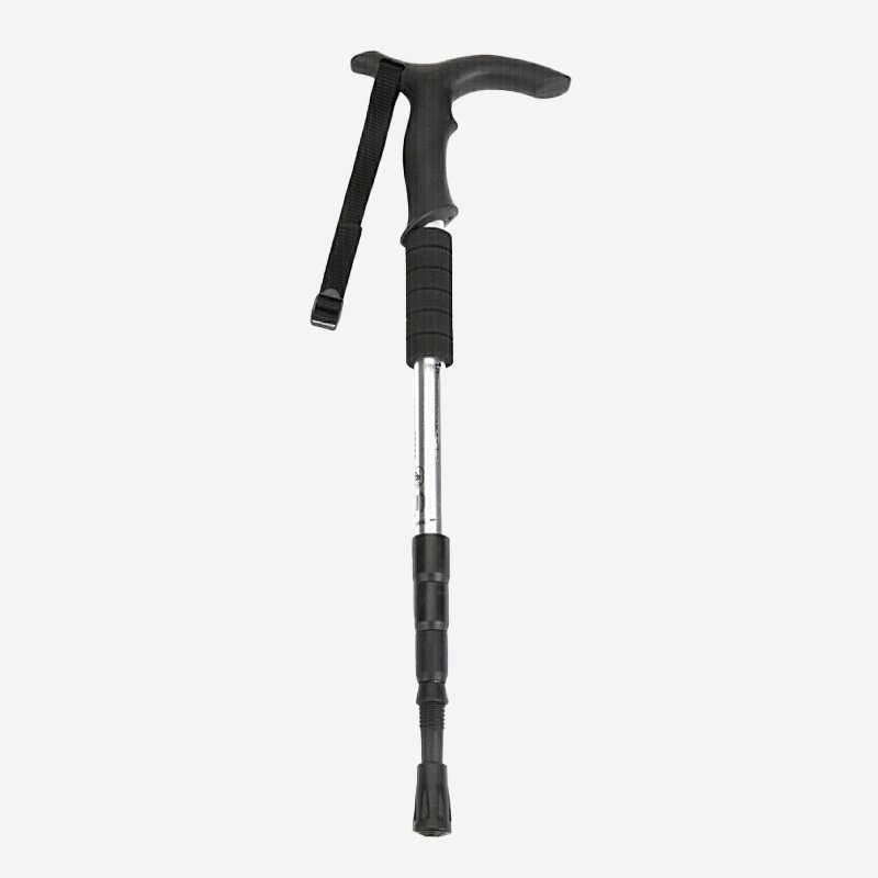 Silver ultralight aluminum alloy T-shaped hiking stick