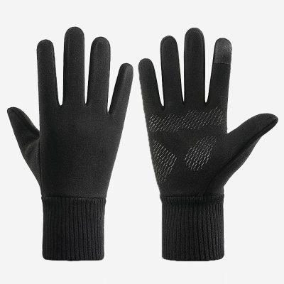 Suede thick warm non-slip gloves