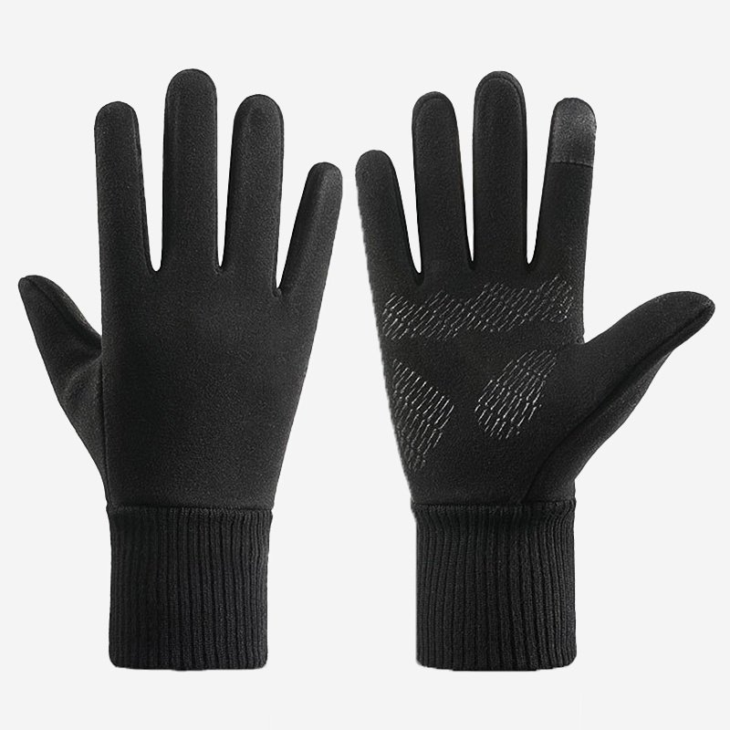 Suede thick warm non-slip gloves