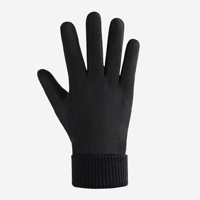 Suede thick warm non-slip gloves