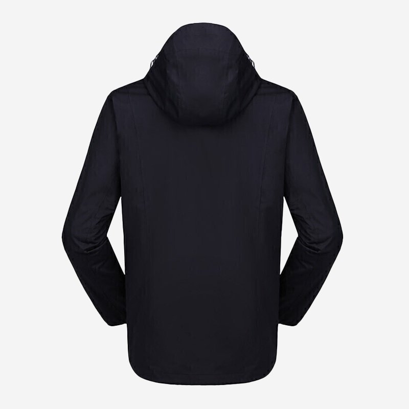 Three-in-one black cold protection jacket