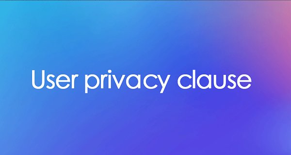 User privacy clause
