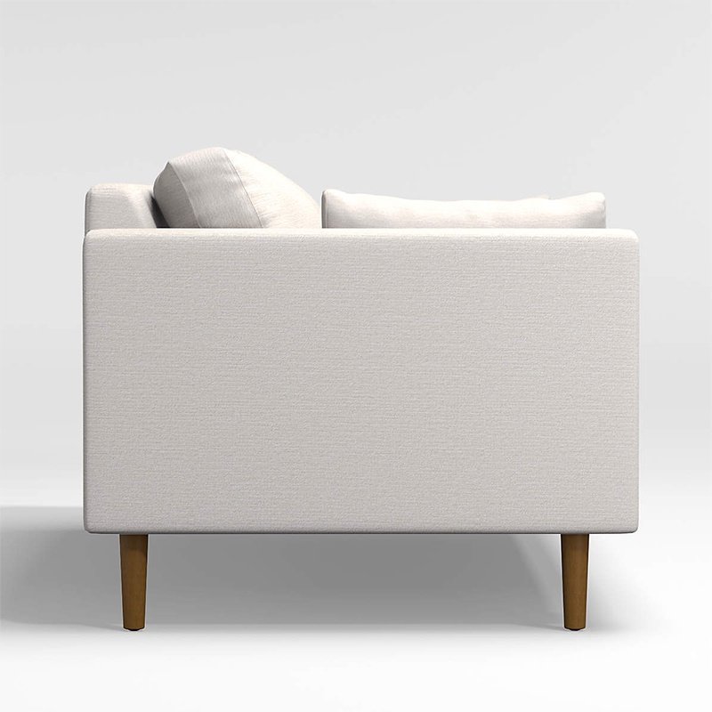 Wooden leg sofa living room modern minimalist small apartment leather sofa
