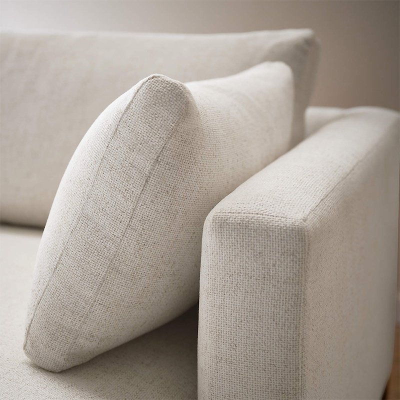 2-Seat Track Arm Sofa with Wood Legs Living room modern minimalist small apartment leather sofa