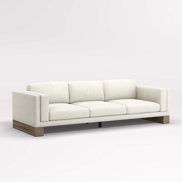 Block Leg Sofa Living room modern minimalist small apartment leather sofa