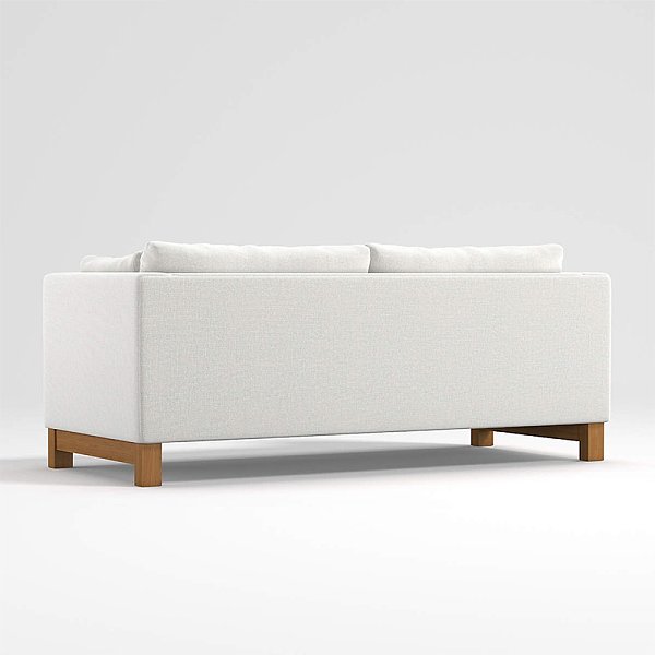 2-Seat Track Arm Sofa with Wood Legs Living room modern minimalist small apartment leather sofa