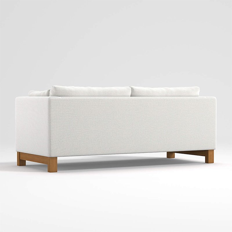2-Seat Track Arm Sofa with Wood Legs Living room modern minimalist small apartment leather sofa
