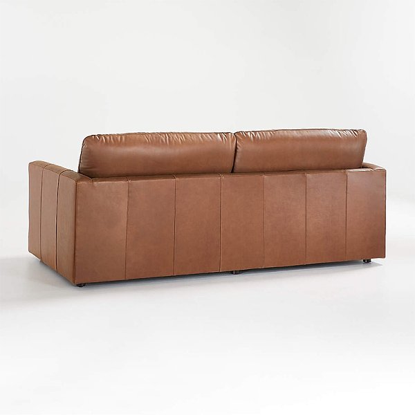 Deep Leather Sofa  living room modern minimalist small apartment leather sofa