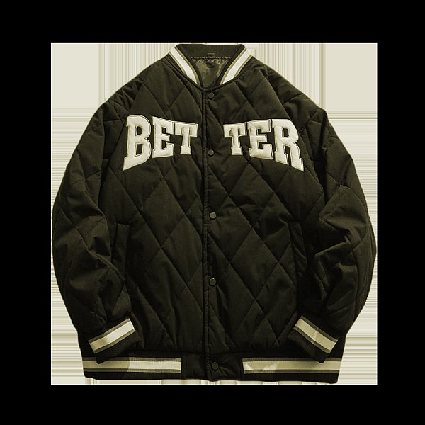 Thick cotton-padded jacket men's winter light and thin baseball