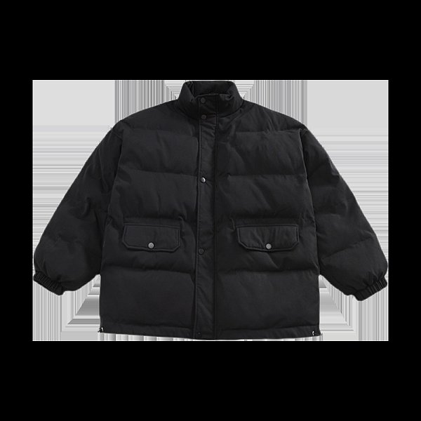 Cotton stand-up collar single-breasted embroidery tide brand