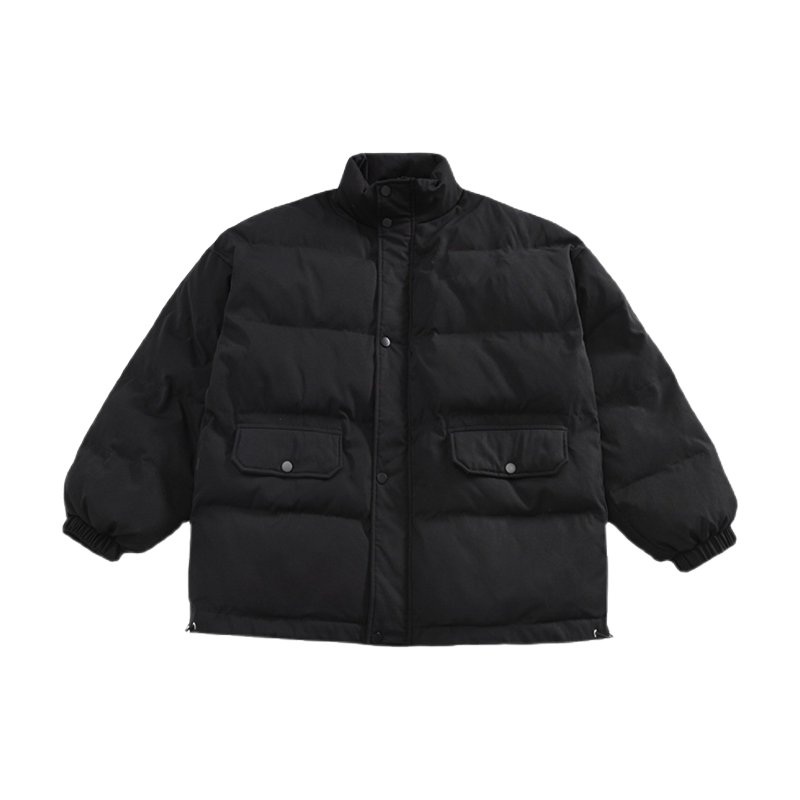 Cotton stand-up collar single-breasted embroidery tide brand