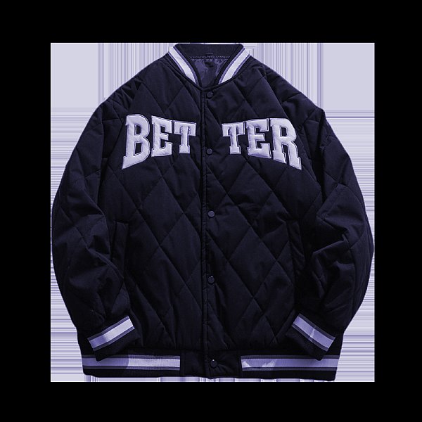 Thick cotton-padded jacket men's winter light and thin baseball