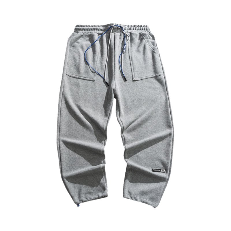 Fall/winter plus velvet trousers drawstring footwear trousers sports