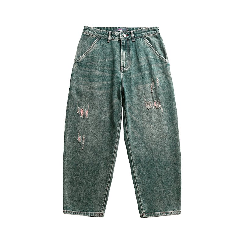 American retro jeans men's spring and autumn Korean style trendy