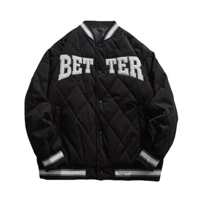 Thick cotton-padded jacket men's winter light and thin baseball