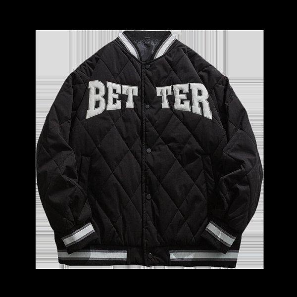 Thick cotton-padded jacket men's winter light and thin baseball