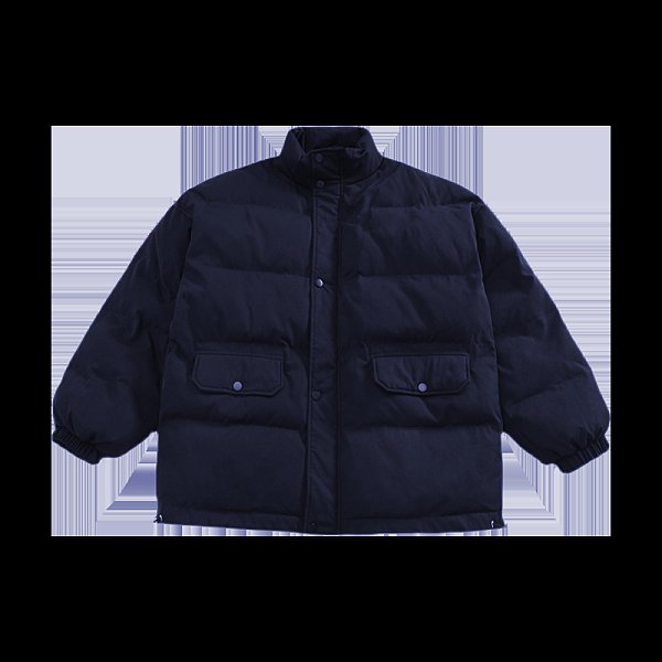 Cotton stand-up collar single-breasted embroidery tide brand