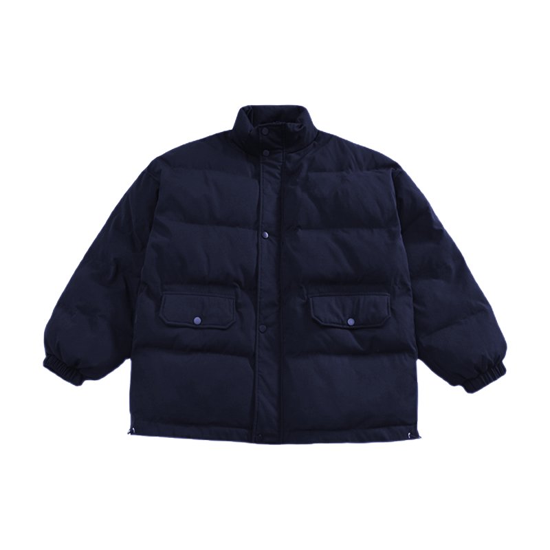 Cotton stand-up collar single-breasted embroidery tide brand