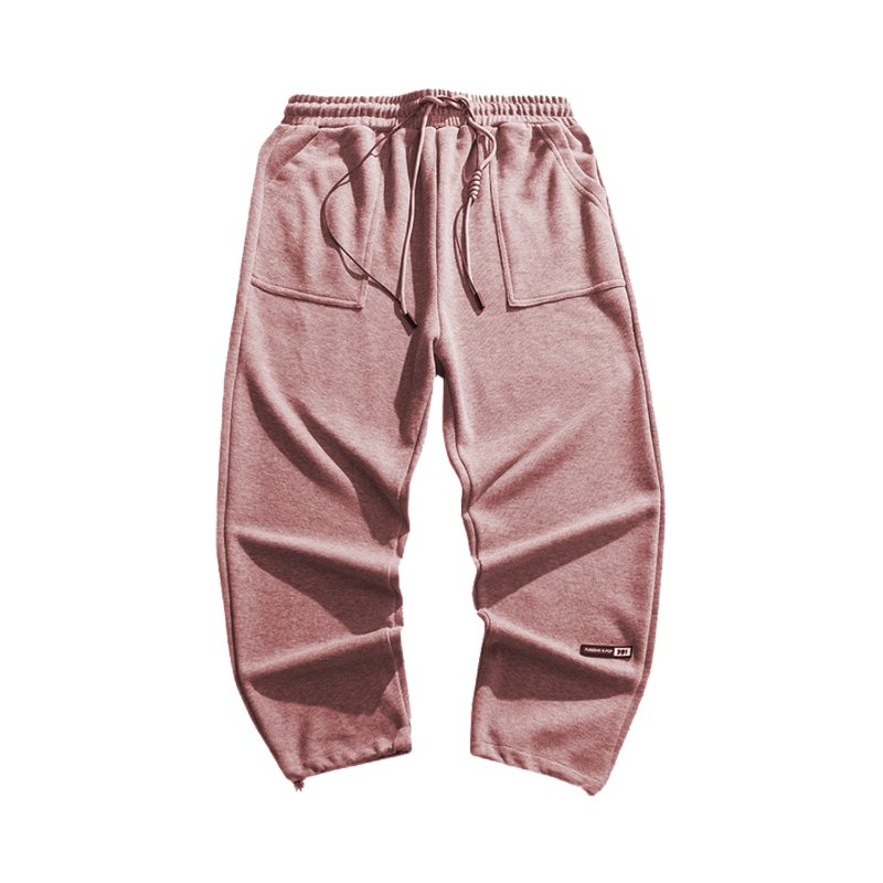 Fall/winter plus velvet trousers drawstring footwear trousers sports